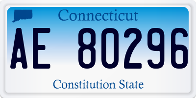 CT license plate AE80296