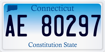 CT license plate AE80297