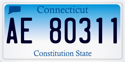 CT license plate AE80311