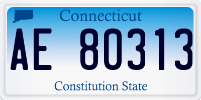 CT license plate AE80313