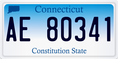 CT license plate AE80341