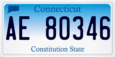CT license plate AE80346