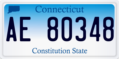 CT license plate AE80348