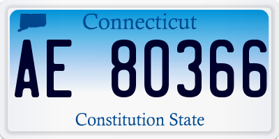 CT license plate AE80366