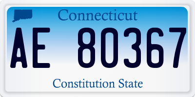 CT license plate AE80367
