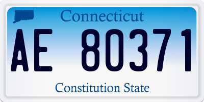 CT license plate AE80371