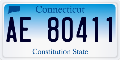 CT license plate AE80411