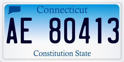 CT license plate AE80413