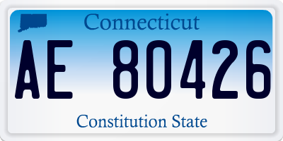 CT license plate AE80426