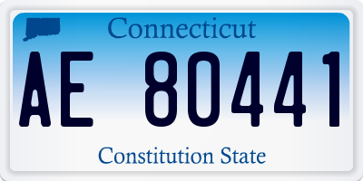 CT license plate AE80441