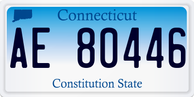 CT license plate AE80446