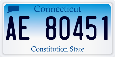 CT license plate AE80451