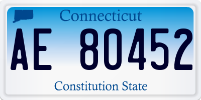 CT license plate AE80452