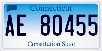 CT license plate AE80455