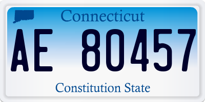 CT license plate AE80457