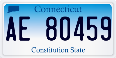 CT license plate AE80459