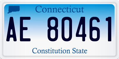 CT license plate AE80461