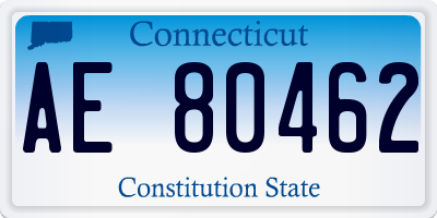 CT license plate AE80462