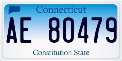CT license plate AE80479