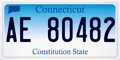 CT license plate AE80482