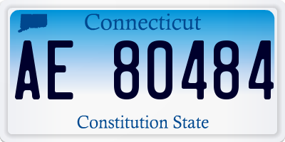 CT license plate AE80484
