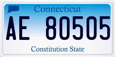 CT license plate AE80505