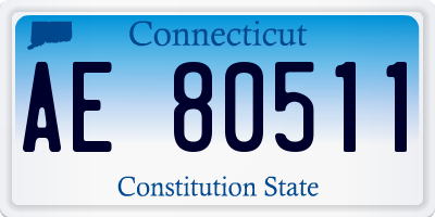 CT license plate AE80511