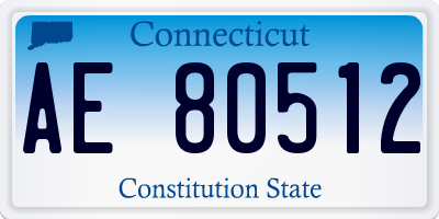 CT license plate AE80512
