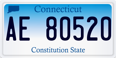 CT license plate AE80520