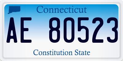 CT license plate AE80523