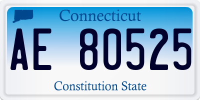 CT license plate AE80525