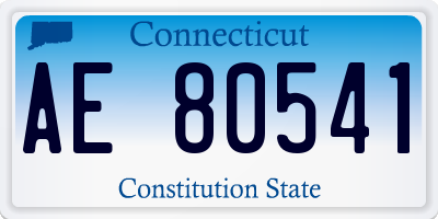 CT license plate AE80541
