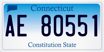 CT license plate AE80551