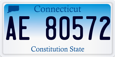 CT license plate AE80572