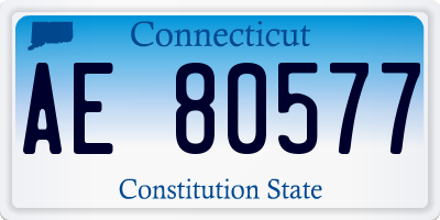 CT license plate AE80577