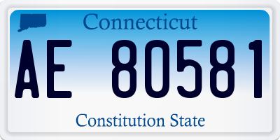 CT license plate AE80581
