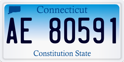 CT license plate AE80591