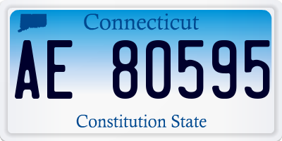 CT license plate AE80595