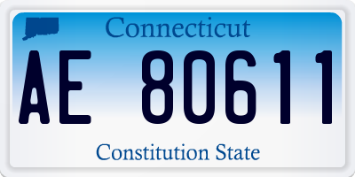 CT license plate AE80611