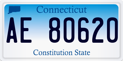 CT license plate AE80620