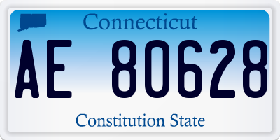 CT license plate AE80628