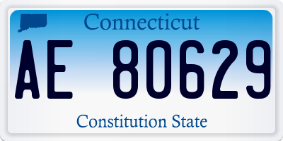 CT license plate AE80629