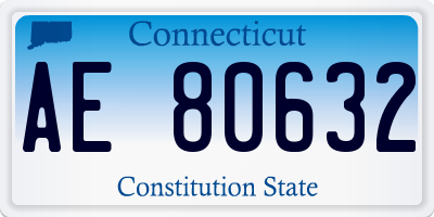 CT license plate AE80632