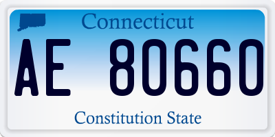 CT license plate AE80660