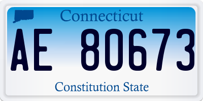 CT license plate AE80673