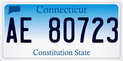 CT license plate AE80723