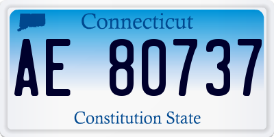 CT license plate AE80737