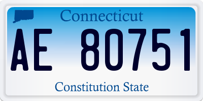 CT license plate AE80751