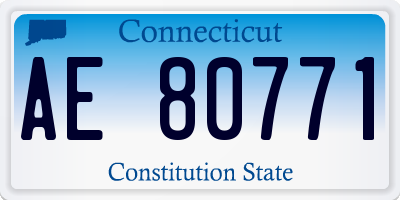 CT license plate AE80771