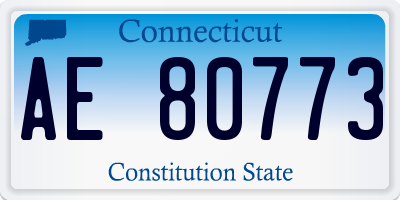 CT license plate AE80773